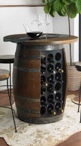 Loire Wine Barrel Pub Table With Glass And Wood Top In 2020 Wine Barrel Table Barrel Coffee Table Wine Barrel Furniture
