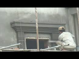 Decorating Front Wall Of House With Plaster Artworks Youtube Front Window Design Front Wall Design Window Grill Design