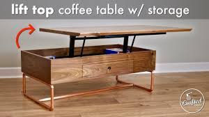 Full instructions for this diy project for a dual purpose coffee table. Lift Top Coffee Table With Storage Copper Pipe Base How To Woodworking Youtube