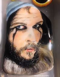 Gustaf Skarsgard as Floki from Vikings. Hand painted and sealed with resin  Thanks for viewing