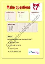 Which brand is the better buy? Making Questions Different Tenses With A Table For Better Comprehension Esl Worksheet By Allakoalla