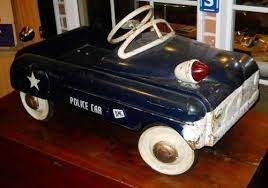 Vintage Bmc Pedal Car Police Car Original Toy Pedal Cars Pedal Cars Vintage Pedal Cars