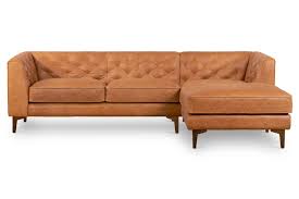 Maybe you would like to learn more about one of these? Cognac Tan Essex Leather Walnut Finish Right Facing Sectional Sofa Poly Bark