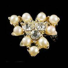 Tiny Pearl Rhinestone Hat Pin Brooch Vtg Art Nouveau Jewelry Pin Jewelry Vintage Jewels