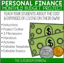 Personal Finance Budgeting And Planning Monthly Project Personal Finance Personal Finance Lessons Budgeting
