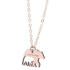 Rose Gold Mama Bear Necklace 265 Myr Liked On Polyvore Featuring Jewelry Necklaces Rose Gold Chain Necklace Rose Gold Neckl Gold Necklace Gold Jewelry
