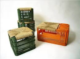 Old Fashion Creative Seats Creative Spotting Milk Crate Furniture Crate Stools Plastic Crates