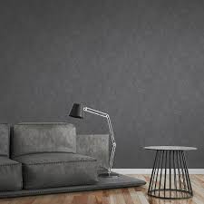 Dark grey digital modern floral wallpaper rosey glow wallpaper features an elaborate floral trail style pattern with the british national flower in. As Creation Plain Industrial Stone Concrete Wallpaper Metallic Dark Grey 2307 20