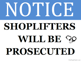 Uptell personalized metal signs for outdoors security notice we prosecute shoplifters metal sign 8 x 12 inch: Printable Shoplifters Will Be Prosecuted Sign