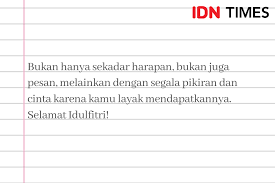 Check spelling or type a new query. Romantis Banget 9 Ucapan Selamat Lebaran Cocok Untuk Pasangan