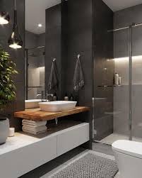 Discover inspiration for your bathroom remodel, including colors, storage, layouts and organization. Dark Bathroom With Transparent Shower In Dcr Design Interieur Interiordesign Interi Bathroom Design Black Modern Bathroom Design Bathroom Design Luxury