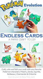 How to make a pokeball with paper diy danielle. Paper Toys Pokemon Evolution Endless Cards Hattifant Pokemon Craft Pokemon Birthday Card Pokemon Printables