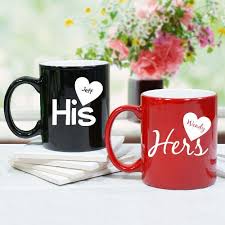 Personalized His And Hers Coffee Mug Personalized Couples Etsy In 2021 Romantic Valentines Day Ideas Couple Mugs Mugs