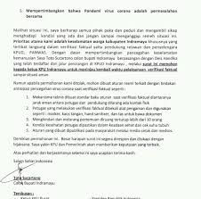 Antisipasi Covid 19 Toto Sucartono Membuat Surat Permohonan Untuk Pengunduran Waktu Verifikasi Faktual Min Co Id
