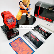 The dragon ball z x g shock is covered with shocking orange and gold color. Casio G Shock Dragon Ball Goku Customized By Dw5600 Original Orange Strap Shopee Malaysia