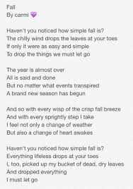 Fall A Poem About Change That Carmita Wrote Poems Writing Poetry