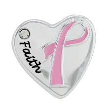Our Heart Shaped Lapel Pin Shows Your Love For The Cause With A Sparkling White Crystal And A Pink Ribbon Next To The Word Fa Pink Ribbon Pins Pink Ribbon Pink
