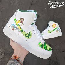 Nike air force one size 9 white tennis shoes with rick & morty on sides. Rick And Morty Air Force 1 Online