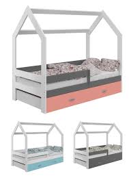 Children Toddler Junior House Bed Frame 80x160 Mattress Storage Drawer Slatted Ebay House Frame Bed Bed Frame Mattress Storage