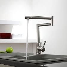 Filling pots on the stove has never been easier or more affordable, thanks to the new delta pot filler faucet. Brushed Nickel Deck Mount Retractable Pot Filler Kitchen Faucet 1 Lever Stainless Steel