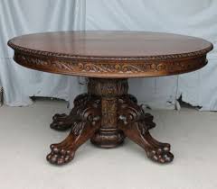 Details About Antique Round Victorian Carved Oak Dining Table 54 Inches Diameter Oak Dining Table Victorian Dining Tables Victorian Dining Chairs