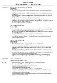 Get hired easier with it and developer resumes resume template. Java Spring Resume Samples Velvet Jobs