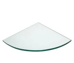 Quarter Circle Glass Shelf 10 inch x 10 inch | by Dulles Glass, Size: 10 x 10