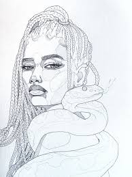 Lavender Albino Python By Polina Bright Sketches Art Sketches Cool Art Drawings