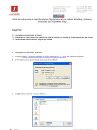 Instalarea aplicaiei awp v4.4.4 4. Ghid Reinnoire Certificat Digital Token Aladdin Athena Gemalto Sau Safenet