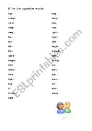 English Worksheets Write The Opposite Words Common opposite words in english! english worksheets write the opposite