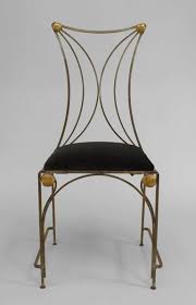 11 French Art Deco Style Steel And Brass Side Chairs Art Deco Furniture Art Chair Deco Furniture