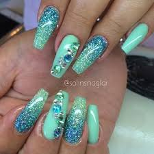 All you need to do is paint your nails with base colors and draw teal color is not everyone's favorite. Teal Nails Teal Nail Designs Inspiration