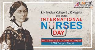 Know about florence nightingale and nurses day. International Nurses Day Celebration Lnmc Jk Hospital Lnct University