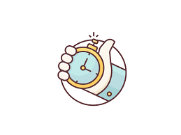 Time Is Ticking Outline Illustration Clock Icon Vector Artwork