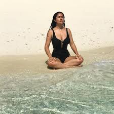 Salma hayek / сальма хайек. Salma Hayek In Swimsuit Instagram Picture 12 28 2018 Hawtcelebs