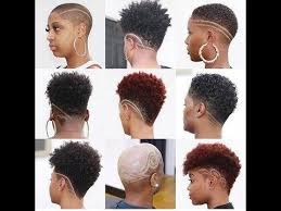 African And American Short And Curly Hairstyles Youtube Natural Hair Styles Shaved Hair Designs Curly Hair Styles