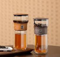 Smart Tea Maker with 9 Oz Tea Cup & Portable Bag Teak - Teakwood