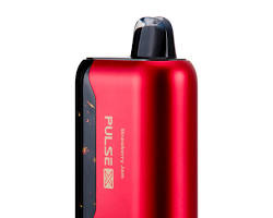 Geek Bar Pulse X Strawberry Jam 25000 puffs disposable vape full view white background professional photography, AI generated