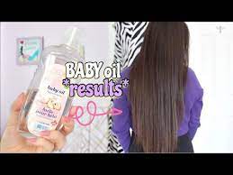 I Left Baby Oil In My Hair Overnight My Hair Grew Overnight Youtube