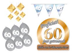 60 Jaar Getrouwd Versiering En Decoraties Feestartikelen Nl Feestartikelen Nl