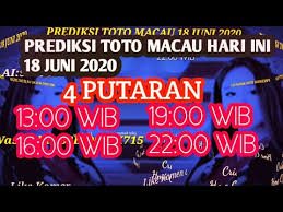 Prediksi Toto Macau Hari Ini 18 Juni 2020 Youtube