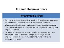 Porozumienie stron nie bez powodu zostało umieszczone przez ustawodawcę na pierwszej pozycji jako jeden z czterech sposobów rozwiązania umowy o pracę. Zmiany W Stosunku Pracy Ppt Pobierz