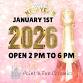  We’re OPEN on New Year’s Day!  event image
