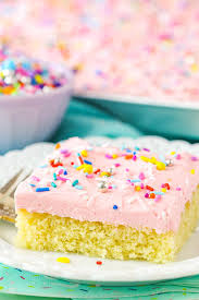 Let sit for ten to fifteen minutes, invert, and cool on rack. Vanilla Sheet Cake Recipe Best Vanilla Birthday Party Cake With Frosting