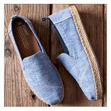 Toms Chambray Denim Alpargata Rope Slip On Size 8 Shoes Denim Shoes Indian Shoes