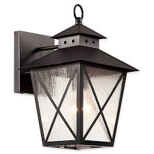 Bel Air Lighting Circa Craftsman Outdoor Wall Lantern In Black Bed Bath Beyond