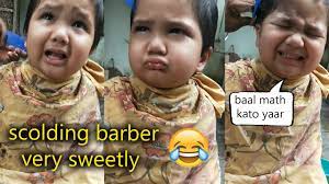 This Cute Little Kid Hair Cutting Video Going Viral Baal Math Kato Yaar Youtube