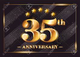 These awesome green jade cufflinks are a good pick for your husband for the 35th wedding anniversary. 35 Years Anniversary Celebration Vector Logo 35th Anniversary Royalty Free Cliparts Vectors And Stock Illustration Image 90505051
