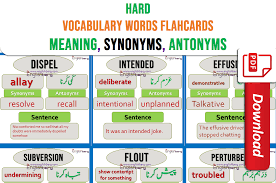 Hard Vocabulary Words With Meaning And Sentences Hard Vocabulary Words Vocabulary Words Vocabulary