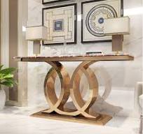 OEM ODM Entrance Console Table Marble Top Hall Table Length ...